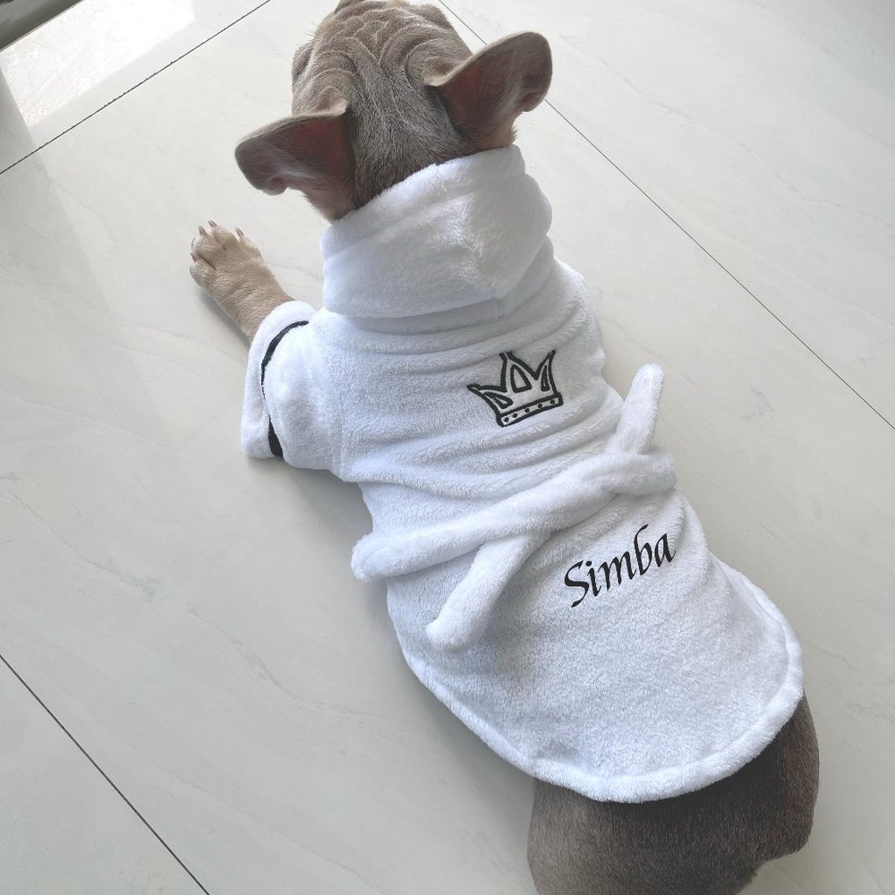 🎉HP🎉 Custom dog bathrobe embroidered with name
